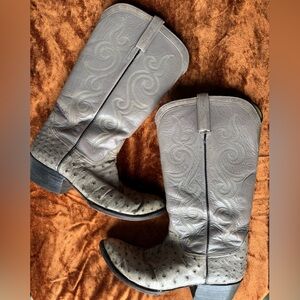Vintage ostrich boots